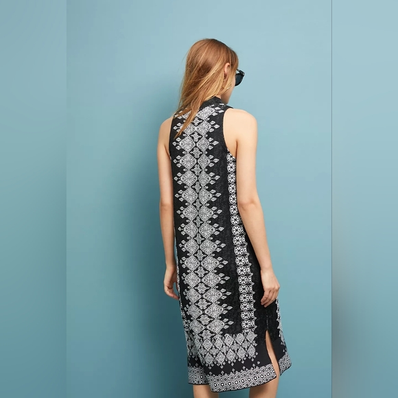 Anthropologie Vanessa Virginia Black White Malvina Sweater Dress XL - Picture 2 of 12